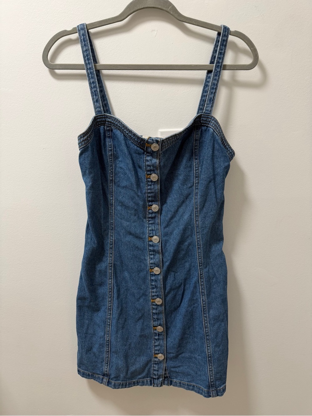 PacSun Blue Denim Button-Front Dress